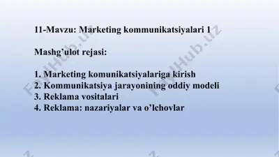 marketing kommunikatsiyalari — PPTX