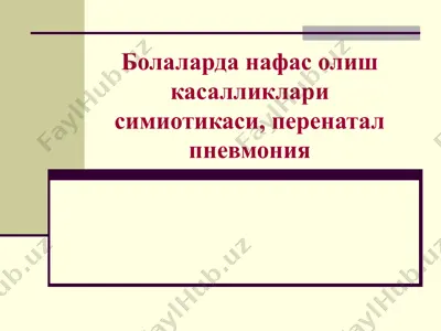 nafas olish kasalliklari haqida ma'ruza — PPT