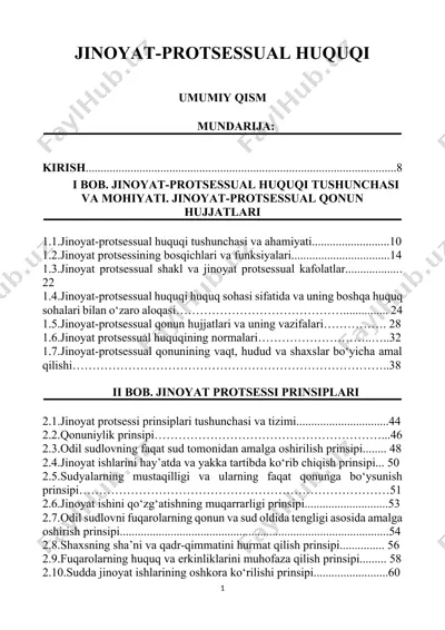 jinoyat-protsessual huquqi. umumiy qism — DOCX