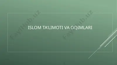 islom ta'limoti va oqimlari — PPTX
