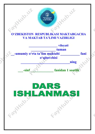 1-sinf_bosh_f_harfini_yozish dars ishlanma — DOC