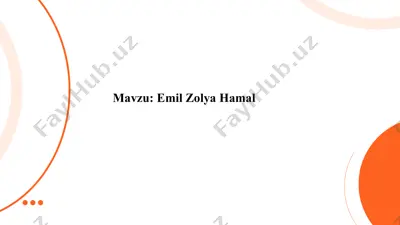 emil zolya yozgan roman hamal — PPTX