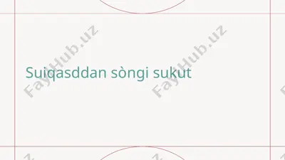 suiqasddan sòngi sukut — PPTX