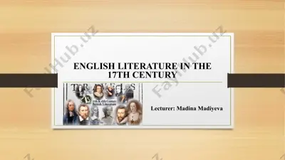 english literature in the 17th century — PPTX