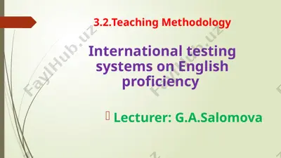 ielts and toefl testing systems — PPTX
