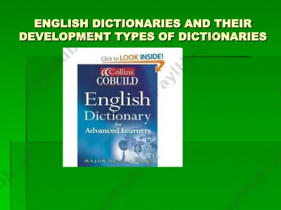 english dictionaries — PPT