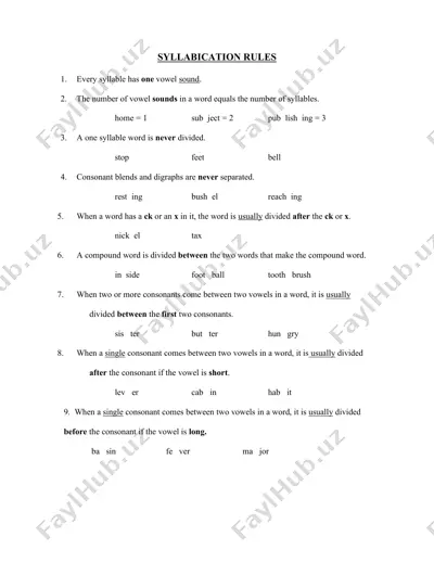 syllabication rules — PDF