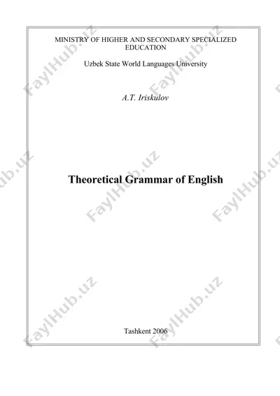 theoretical grammar of english — PDF