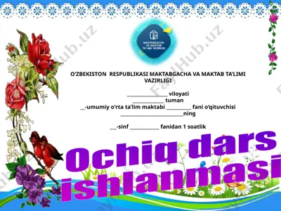 1-sinf matematika burchak va uning turlari mavzuda ochiq dars ishlanmasi — PPTX