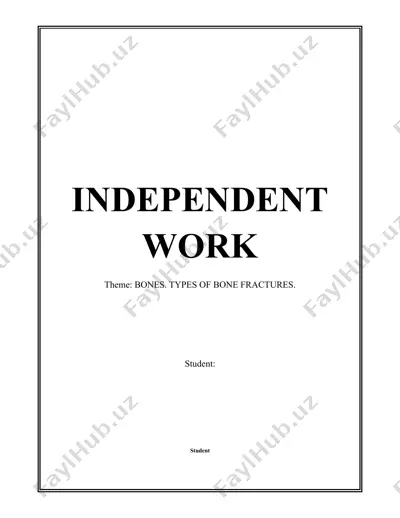 independent work on bones — DOCX
