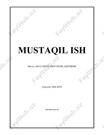 ma'lumotlarni xeshlashtirish — DOCX