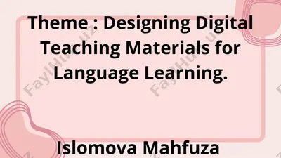designing digital teaching materials for language learning — PDF