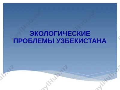 экологические проблемы узбекистана — PPTX