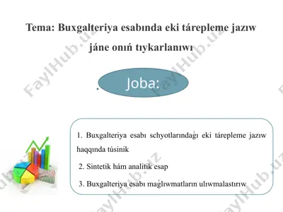 buxgalteriya esabında eki tárepleme jazıw jáne onıń tıykarlanıwı — PPTX