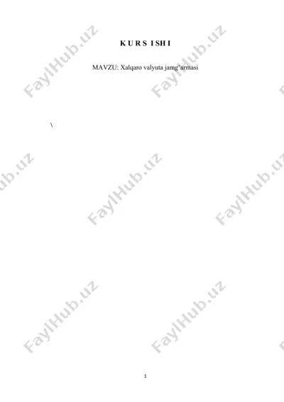 xalqaro valyuta jamg’armasi — DOCX