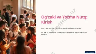 og'zaki va yozma nutq — PPTX