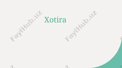 xotira — PPTX