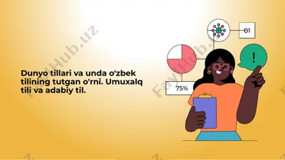 dunyo tillari va unda o'zbek tilining tutgan o'rni — PPTX