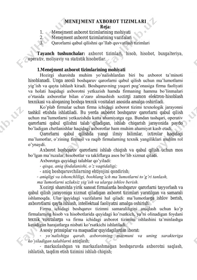 menejment axborot tizimlari — PDF