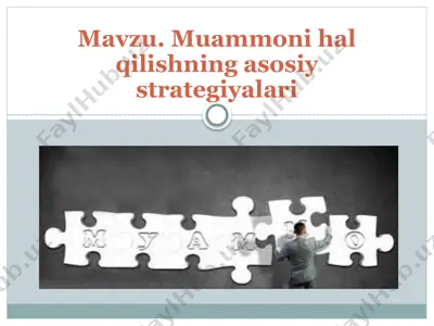 muammoni hal qilishning asosiy strategiyalari — PPTX
