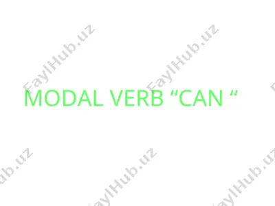 modal verb "can" — PPT