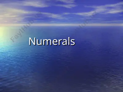 numerals — PPT