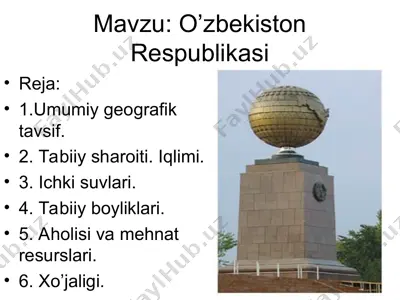 o'zbekiston respublikasi — PPT