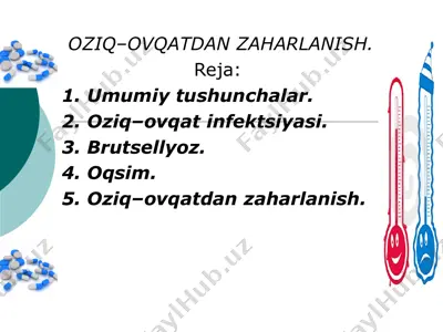 oziq-ovqatdan zaharlanish — PPT
