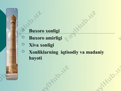 buxoro xonligi — PPT