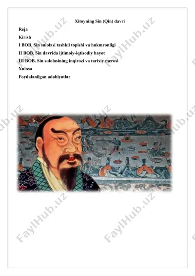 xitoyning sin (qin) davri — DOCX