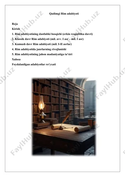 qadimgi rim adabiyoti — DOCX