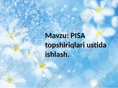 pisa topshirig'i — PPTX