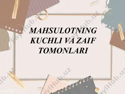 kuchli va zaif tomonlari — PPTX
