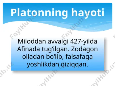 platon falsafasi — PPTX
