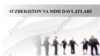 o'zbekiston va mdh davlatlari — PPTX