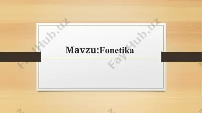 fonetika — PPTX