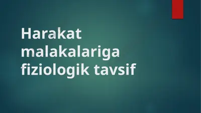 jismoniy mashqlar — PPTX