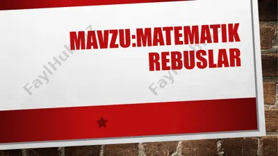 matematik rebuslar — PPTX