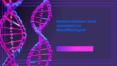 narkoz vositalari taʼsir mexanizmi va klassifikatsiyasi — PPTX