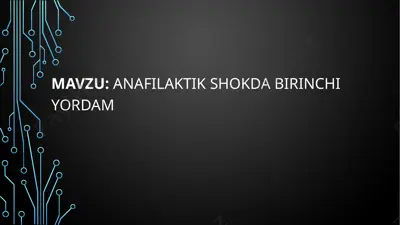 anafilaktik shok — PPTX