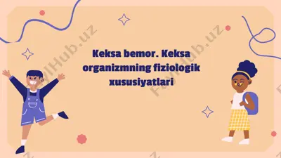 keksa bemorlarda fiziologik o'zgarishlar tahlili — PPTX