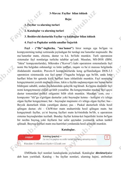 fayllar bilan ishlash — DOCX