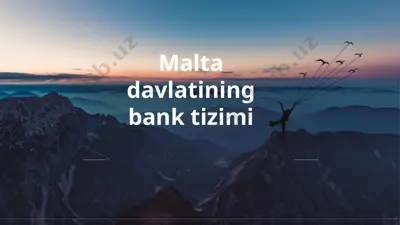 malta davlatining bank tizimi — PPTX
