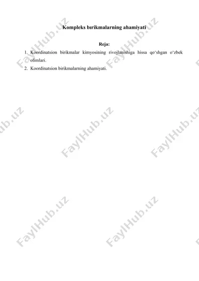kompleks bırikmalarning ahamiyati — DOCX