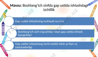 gap ustida ishlash metodikasi — PPTX