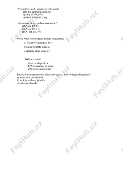 informatika test — DOCX