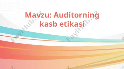 auditorning kasb etikasi — PPTX