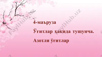 ўғитлар, azotli o'g'itlar — PPTX