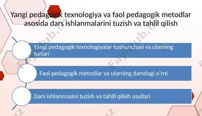yangi pedagogik texnologiya va faol pedagogik metodlar — PPTX