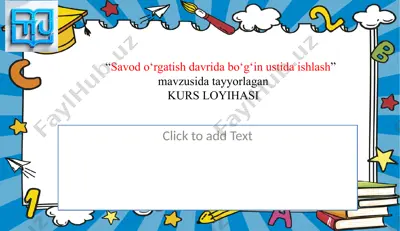 savod o‘rgatish davrida bo‘g‘in ustida ishlash — PPTX